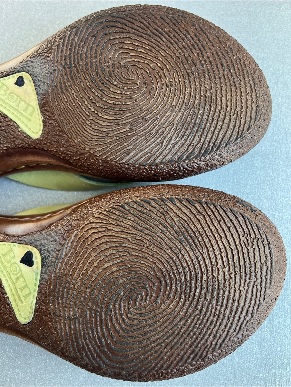 Born | Lime Green Floral Leather Slide Sandals - Picture 15 of 16